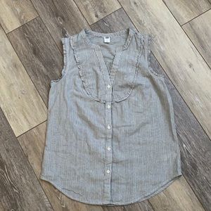 Old navy sleeveless striped shirt S